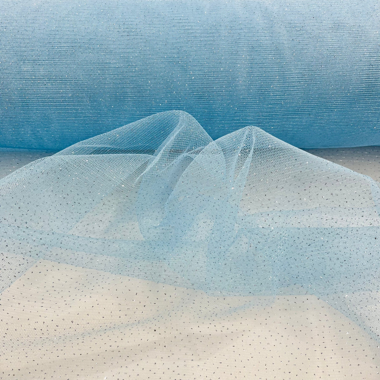 1 Yard Glitter Mesh Fabric | 60" Width | 100% Polyester | Sheer Sparkle for Dresses & Décor