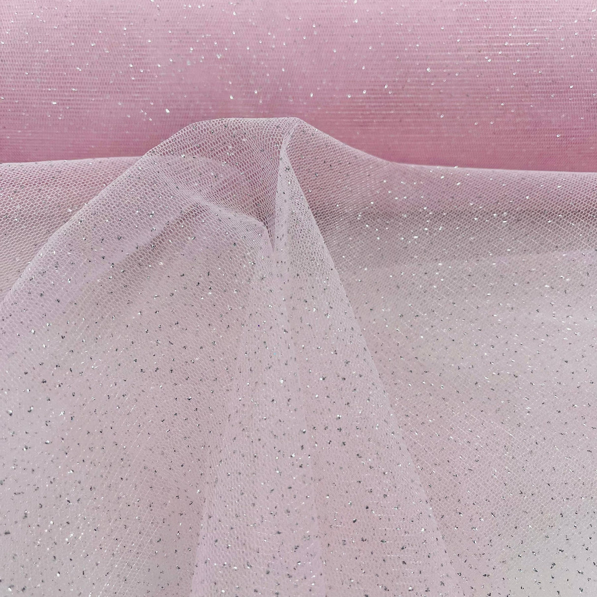 1 Yard Glitter Mesh Fabric | 60" Width | 100% Polyester | Sheer Sparkle for Dresses & Décor