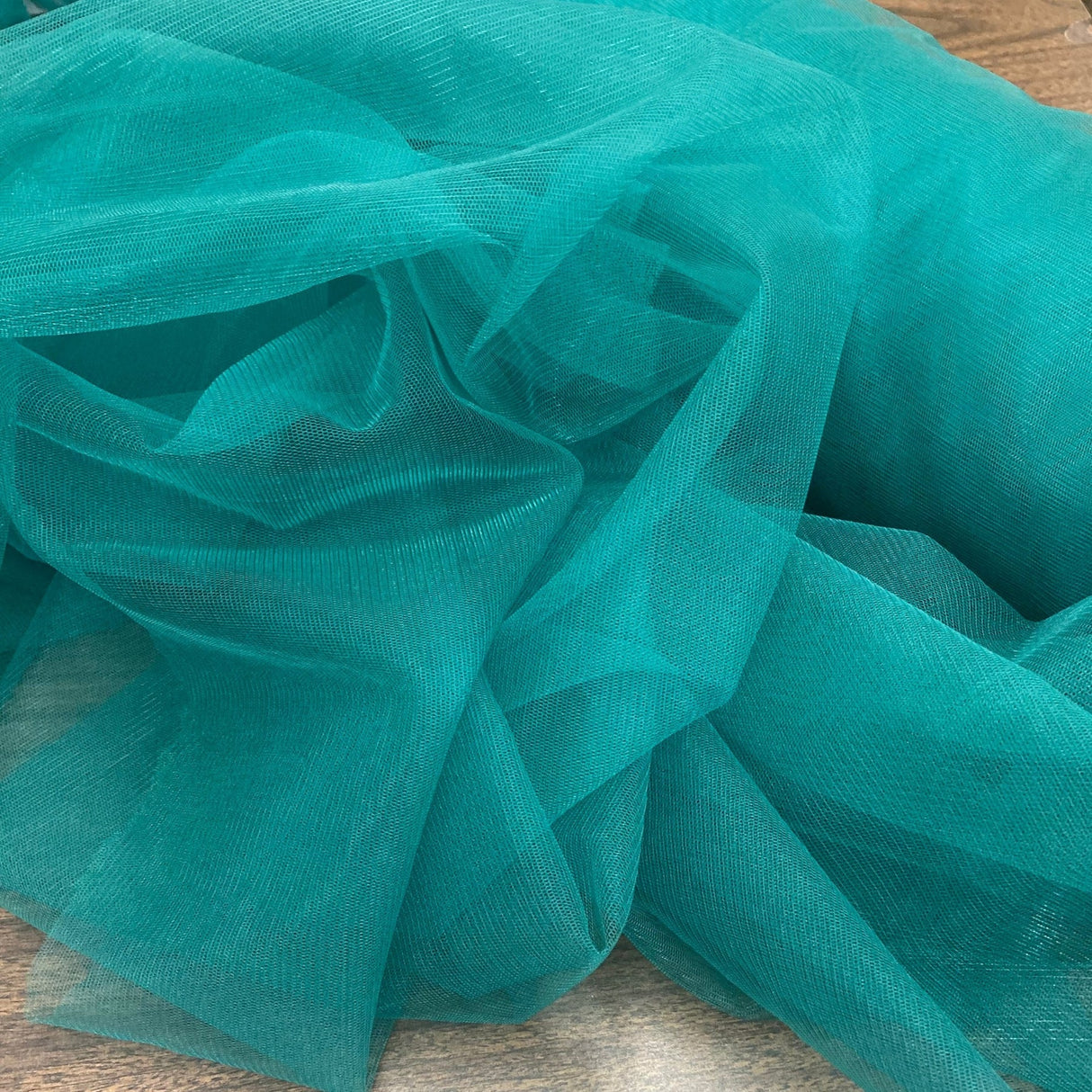 1 Yard 2 Way Stretch Nylon Net Mesh Fabric | 60" Width | Lightweight Sheer Mesh for Gowns, Dancewear & Costumes