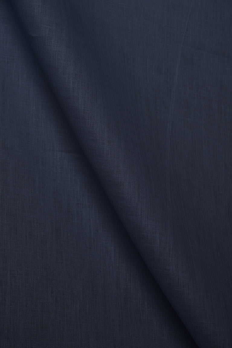 1 Yard Indigo Linen Fabric Lightweight Flat Solid 44 Inches Wide for Apparel