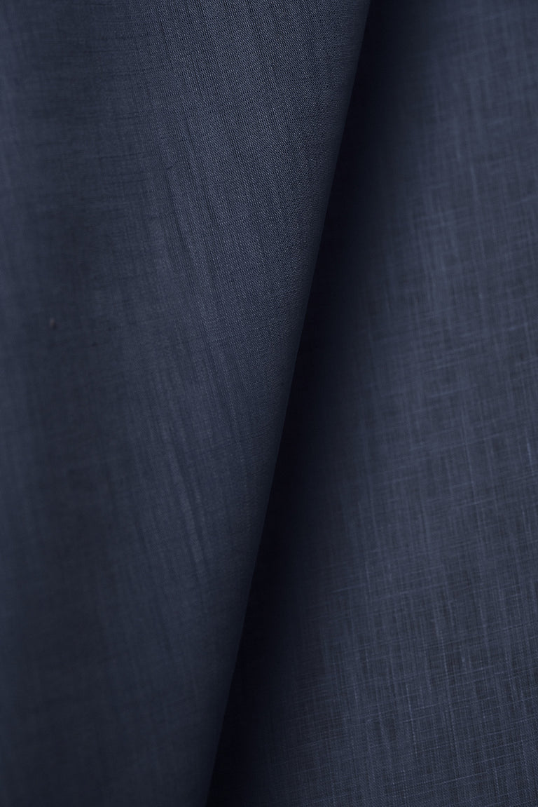 1 Yard Indigo Linen Fabric Lightweight Flat Solid 44 Inches Wide for Apparel