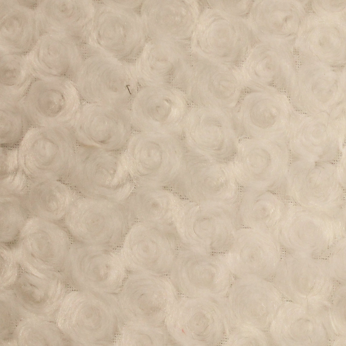 1 Yard Ivory Minky Rosebud Fabric 58/60" Width Rose Swirl Embossed