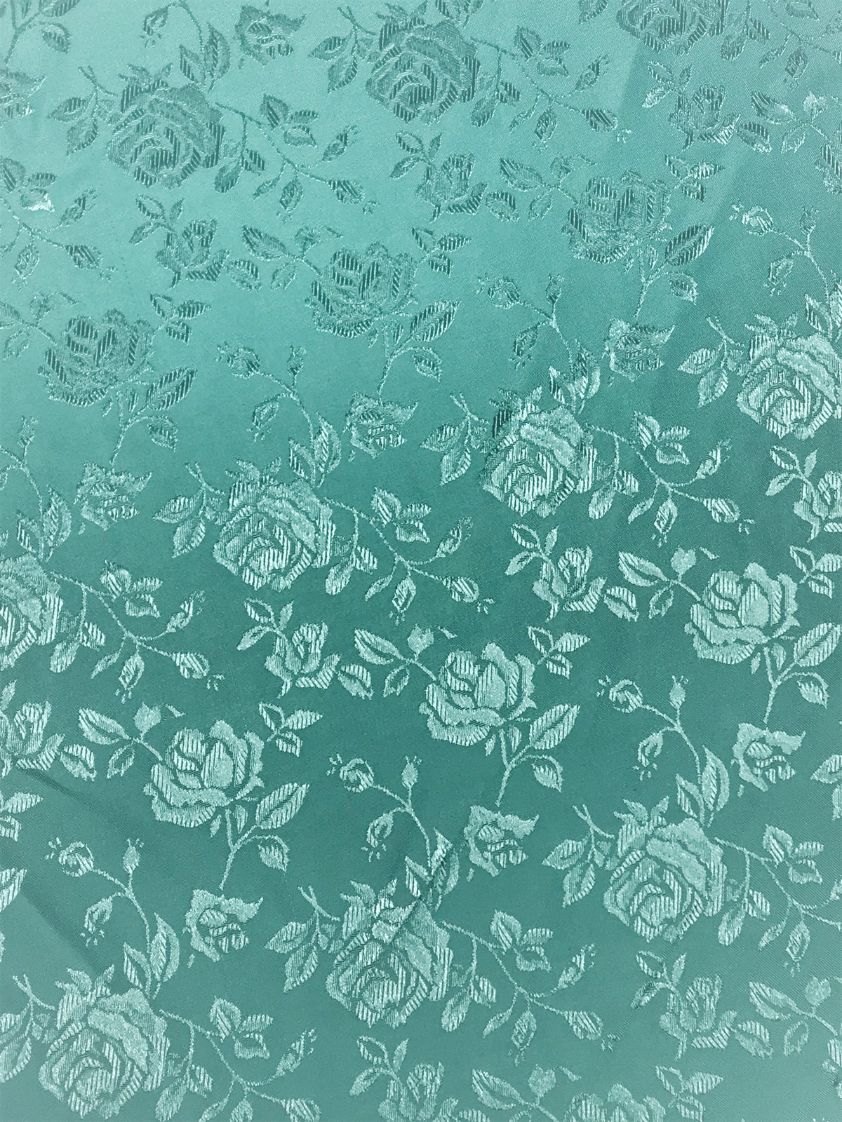 Aqua Jacquard Satin Fabric - Aqua, Reversible, 58"-60" Width (1 Yard)