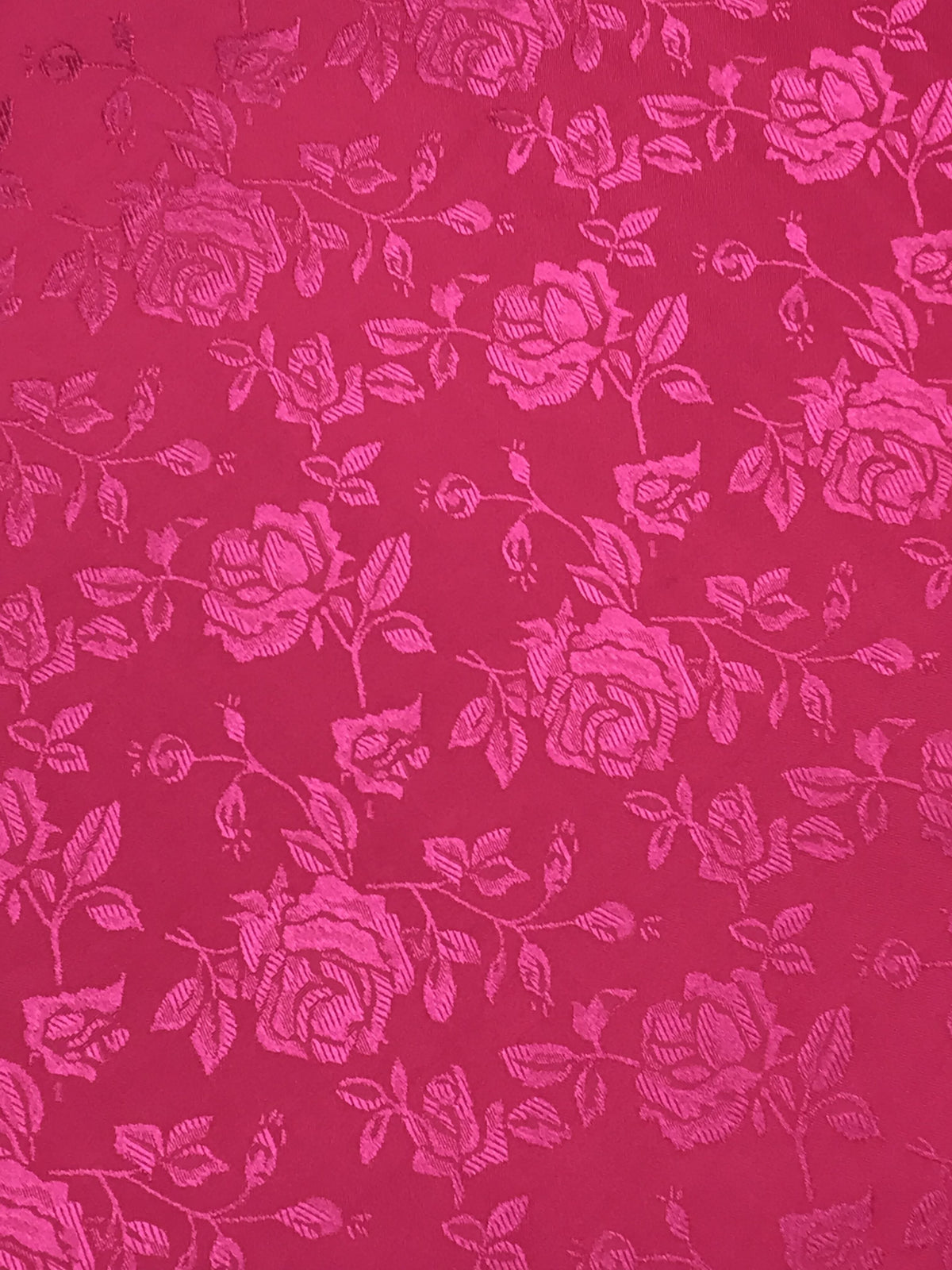 Neon Pink Jacquard Satin Fabric - Neon Pink, Reversible, 58"-60" Width (1 Yard)
