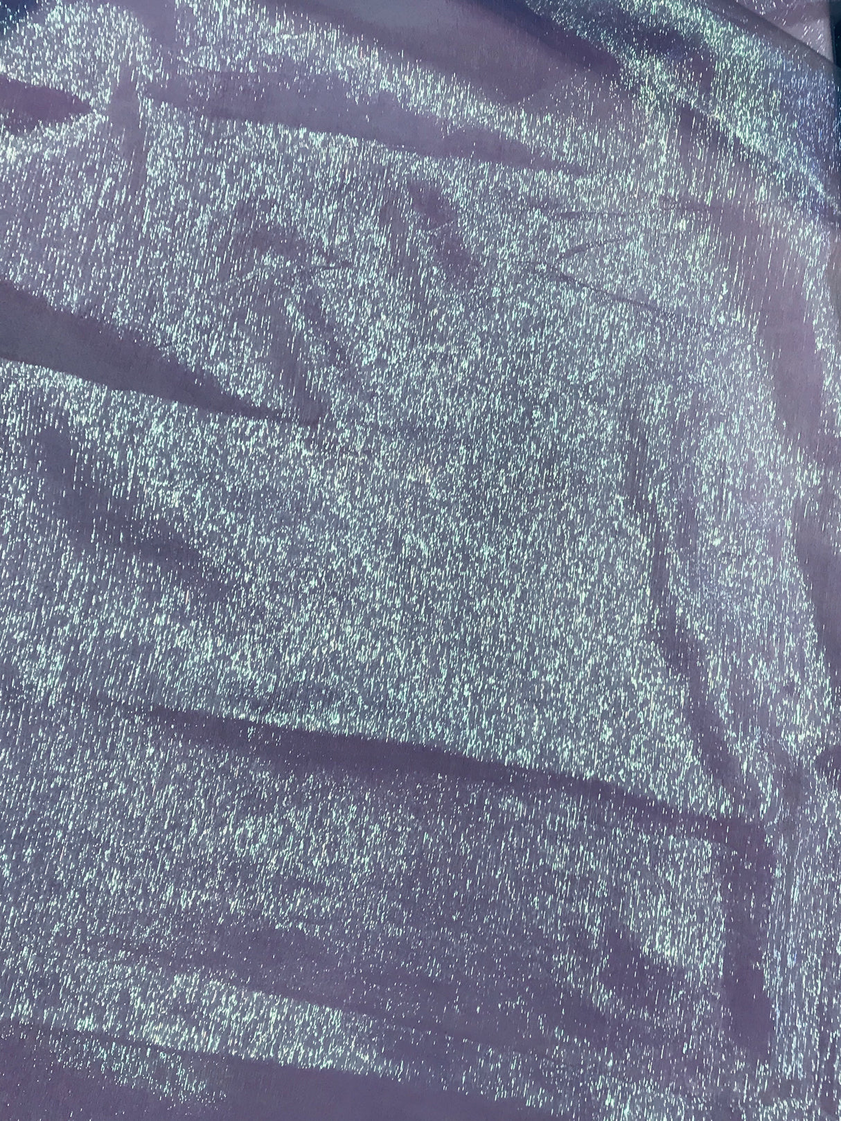 1 Yard Iridescent Lavender Crush Organza Lightweight Sheer Shimmer Fabric for Dresses, Crafts & Event Styling 45'' Wide