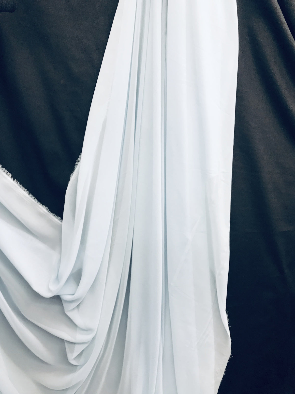 Baby Blue Chiffon Fabric - Baby Blue, Sheer, 59"-60" Width (1 Yard)
