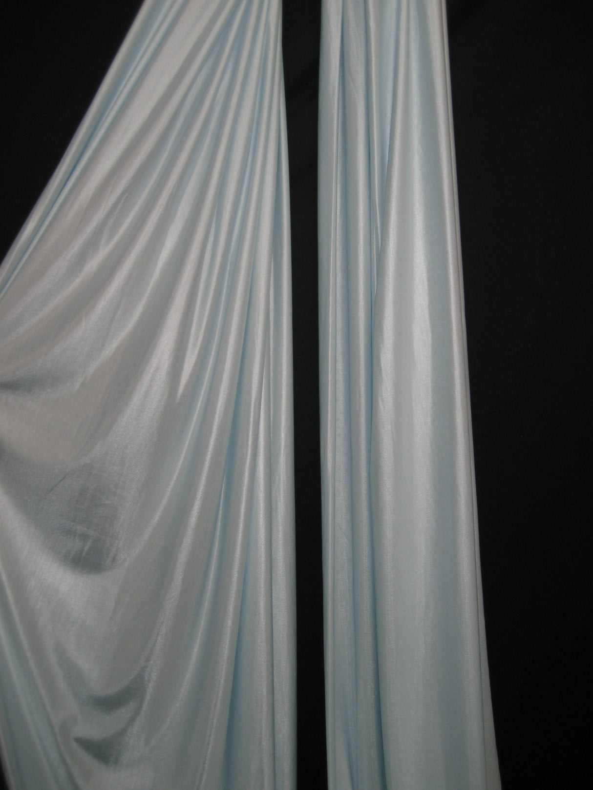 1 Yard Lt. Blue Polyester Fabric Low Stretch For Aerial Use Backdrops Crafts 108/120 Inch Wide