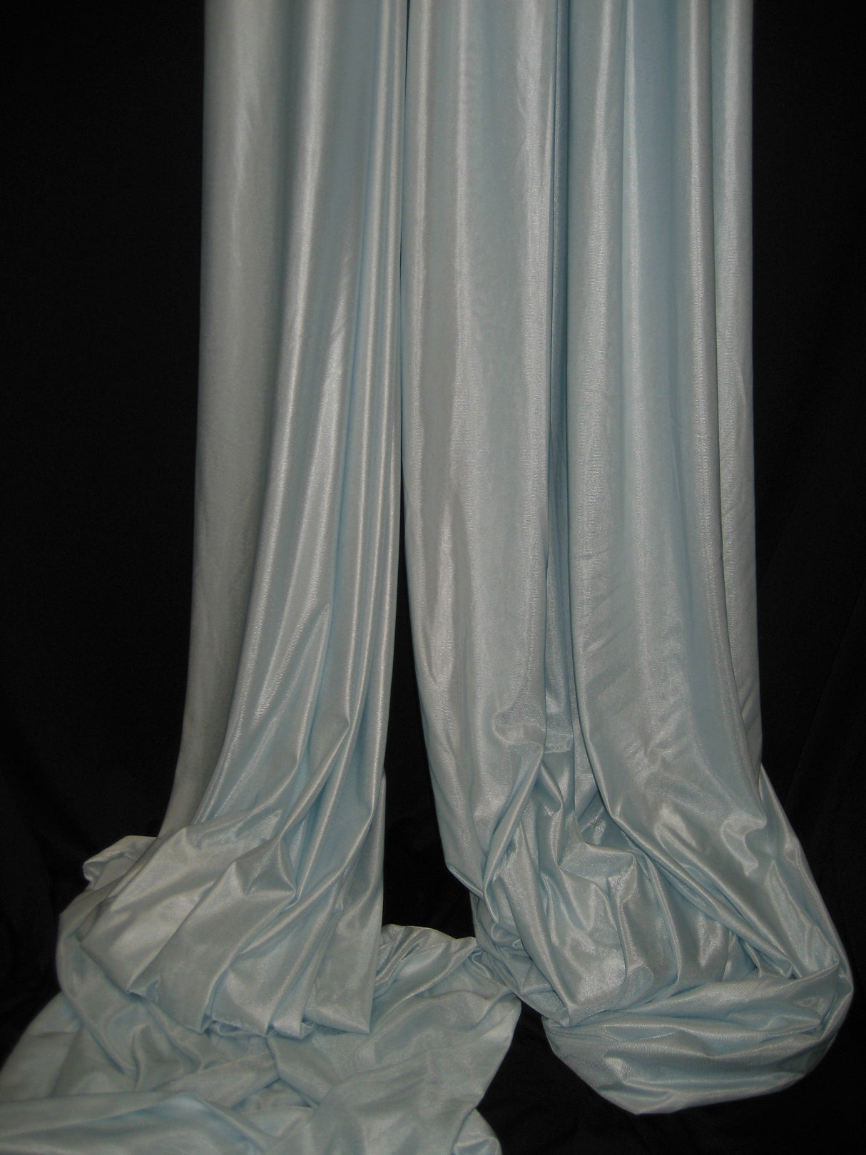 1 Yard Lt. Blue Polyester Fabric Low Stretch For Aerial Use Backdrops Crafts 108/120 Inch Wide