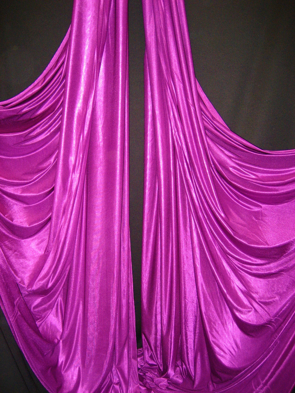1 Yard Magenta Polyester Fabric Low Stretch For Yoga Hammocks Stage Drapes Crafts 108/120 Inch Wide