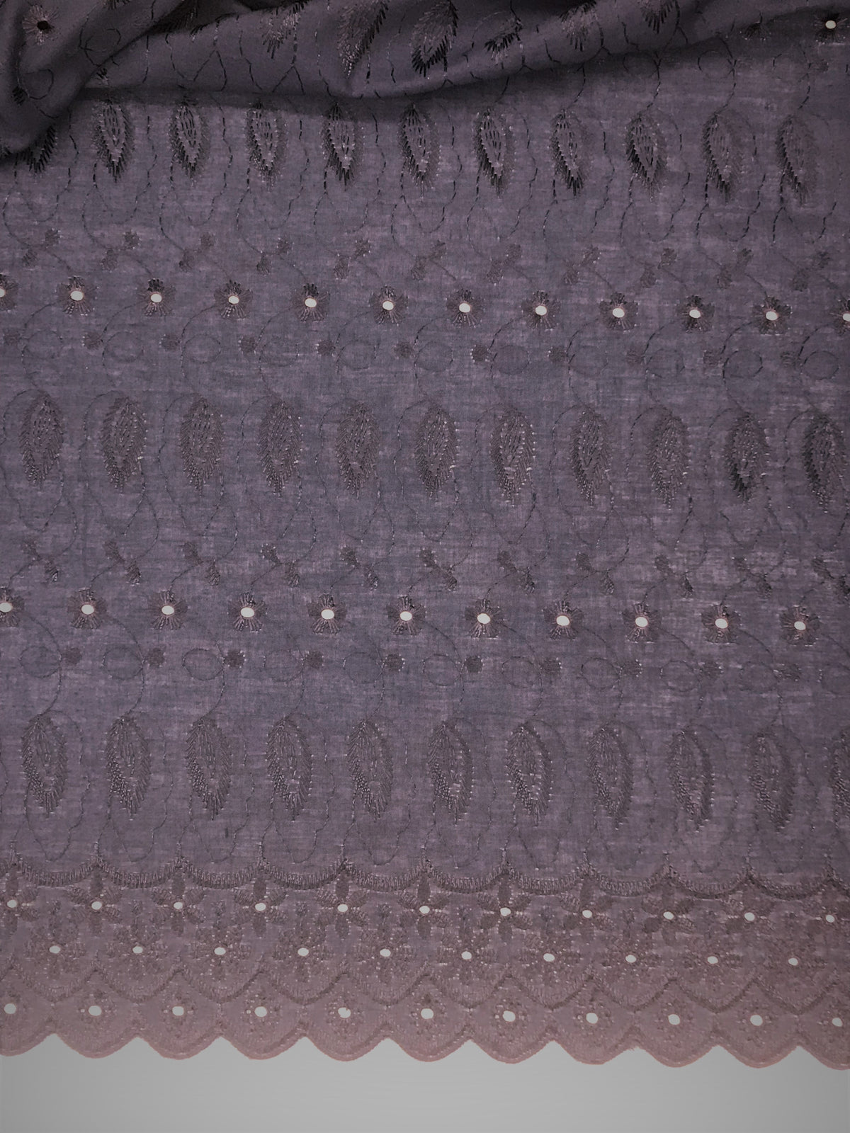 Navy Medium Eyelet 80% Polyester 20% Cotton Fabric - Navy, Small Eyelets, 41"-42" Width