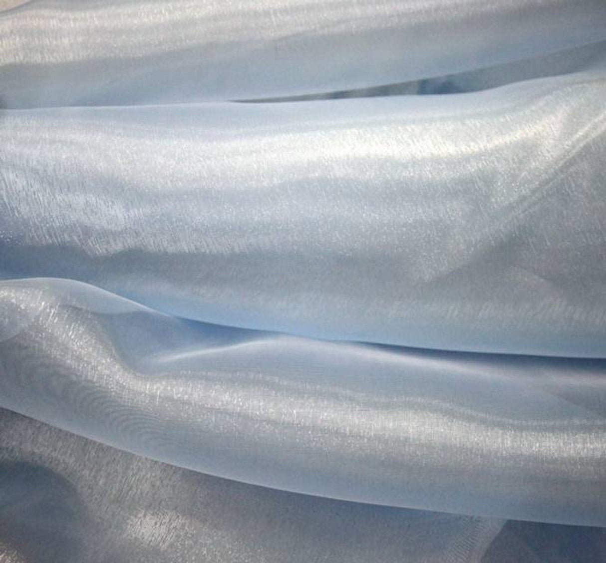1 Yard Mirror Organza Blue Fabric 58/60 Inches Wide