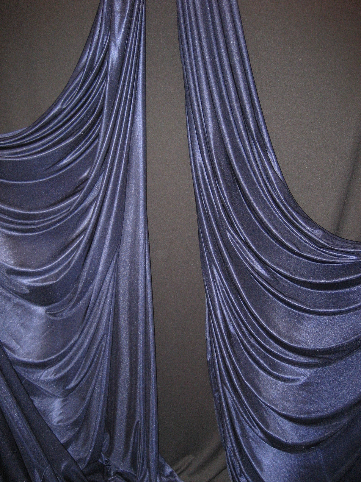 1 Yard Navy Blue Polyester Fabric Low Stretch For Aerial Use Backdrops Crafts 108/120 Inch Wide