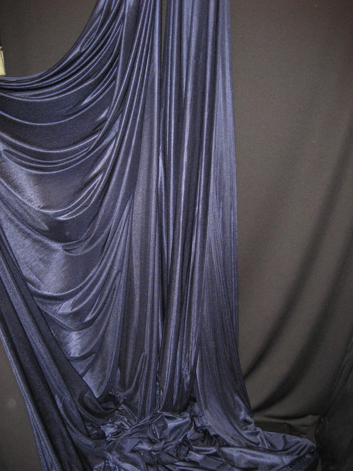 1 Yard Navy Blue Polyester Fabric Low Stretch For Aerial Use Backdrops Crafts 108/120 Inch Wide