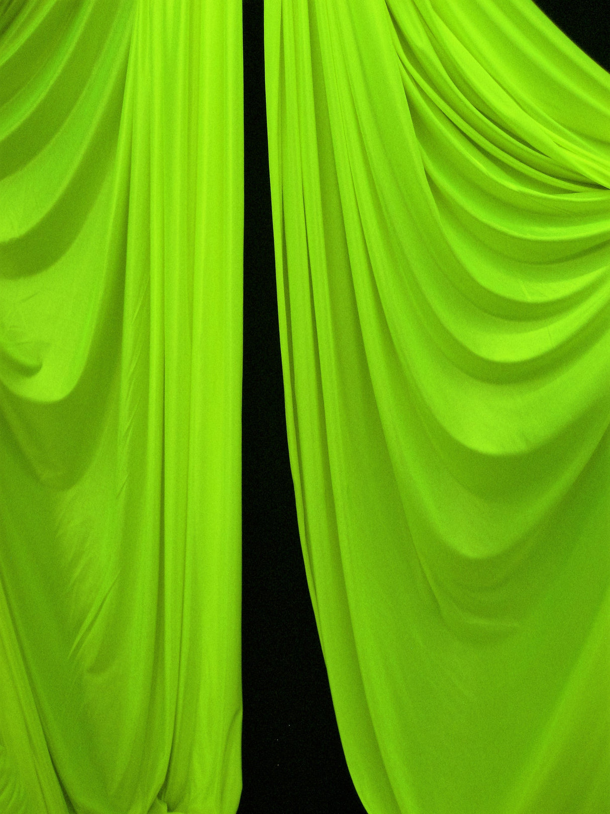 1 Yard Low Stretch Neon Green Polyester Fabric For Aerial Silks Hammocks Backdrops Crafts 108/ 120 Inch Wide