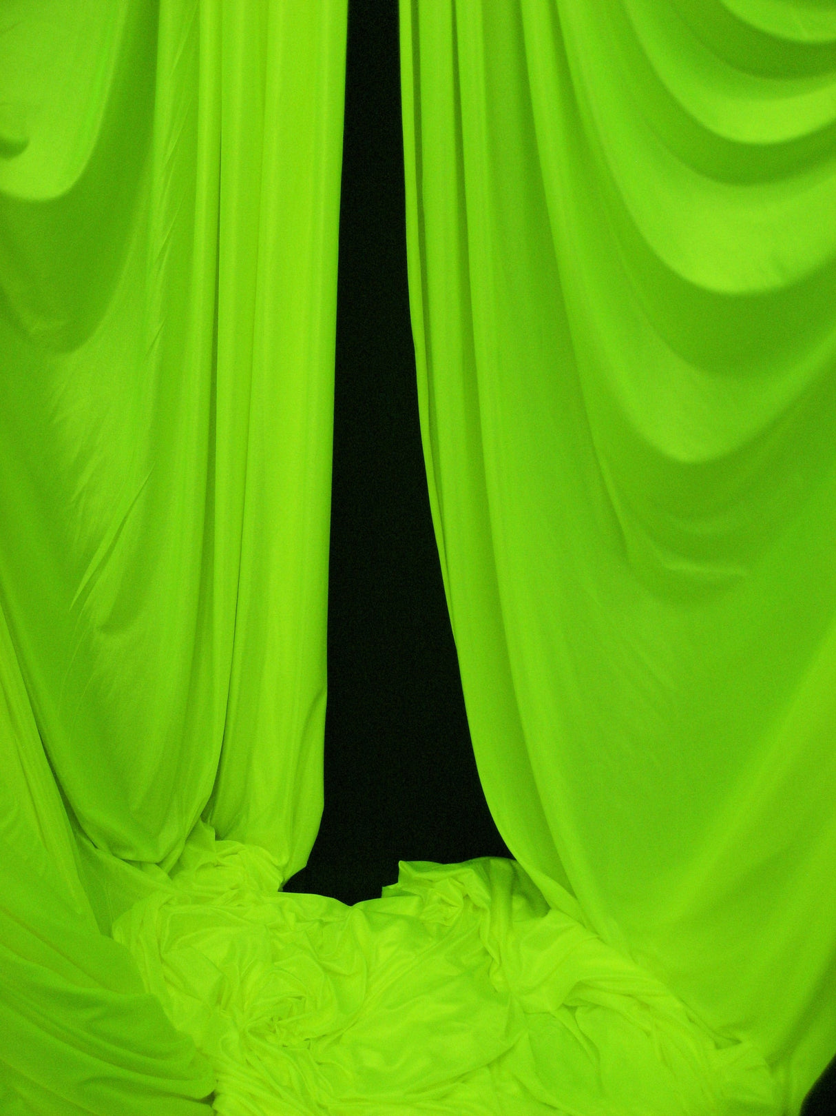 1 Yard Low Stretch Neon Green Polyester Fabric For Aerial Silks Hammocks Backdrops Crafts 108/ 120 Inch Wide