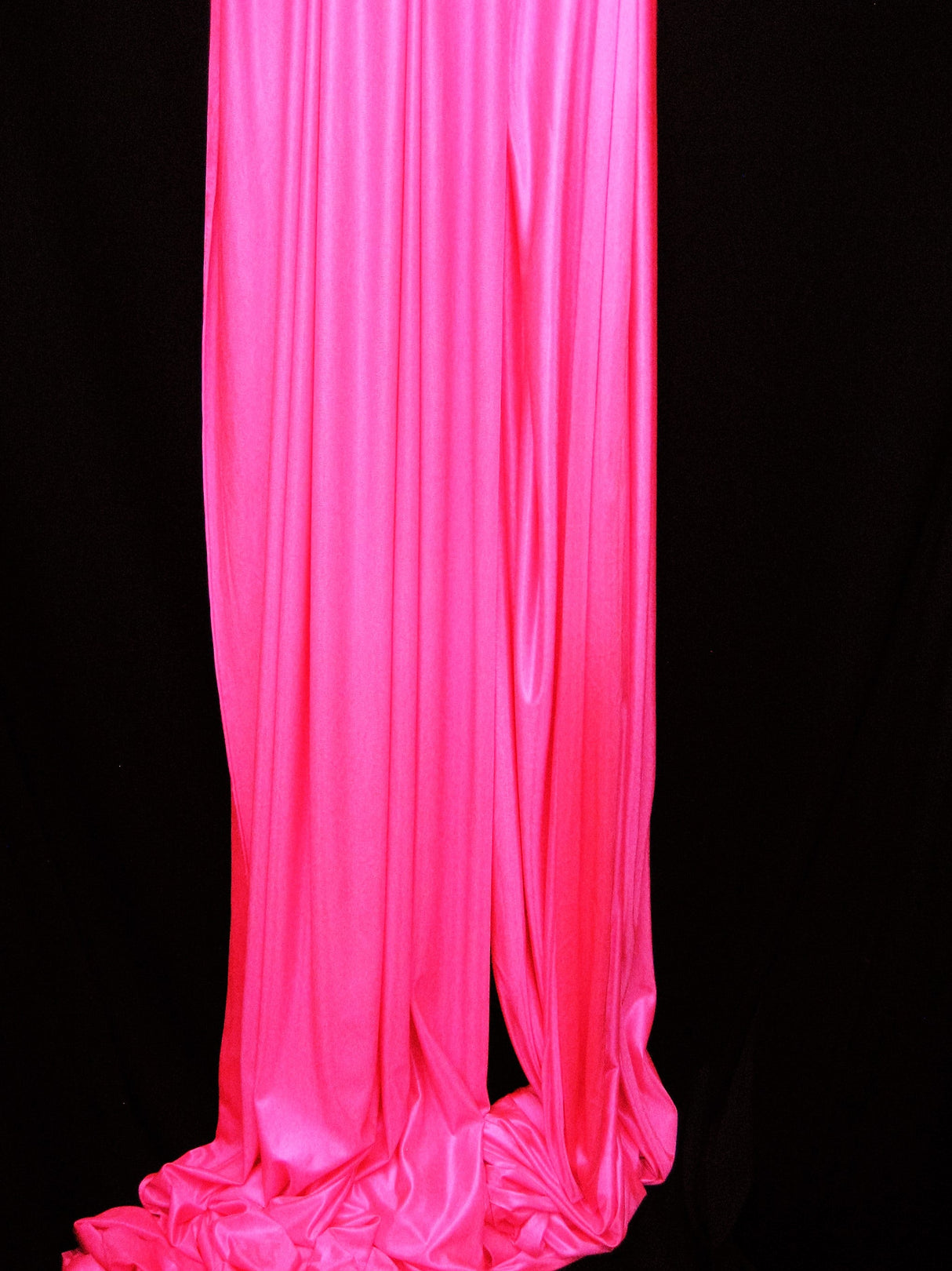 1 Yard Low Stretch Neon Pink Tricot Polyester Fabric For Aerial Silks Hammocks Backdrops Crafts 108/120 Inch Wide
