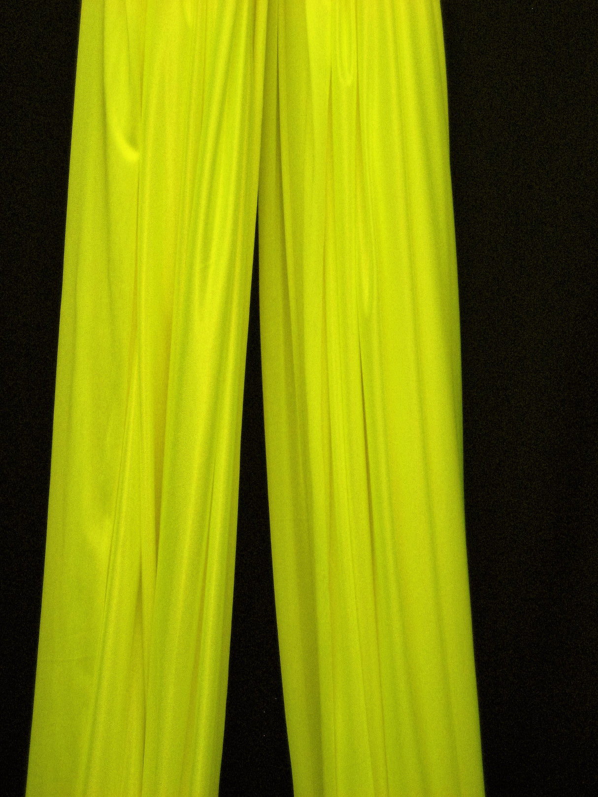 1 Yard Neon Yellow Tricot Fabric Low Stretch Polyester For Aerial Use Backdrops Crafts 108/120"