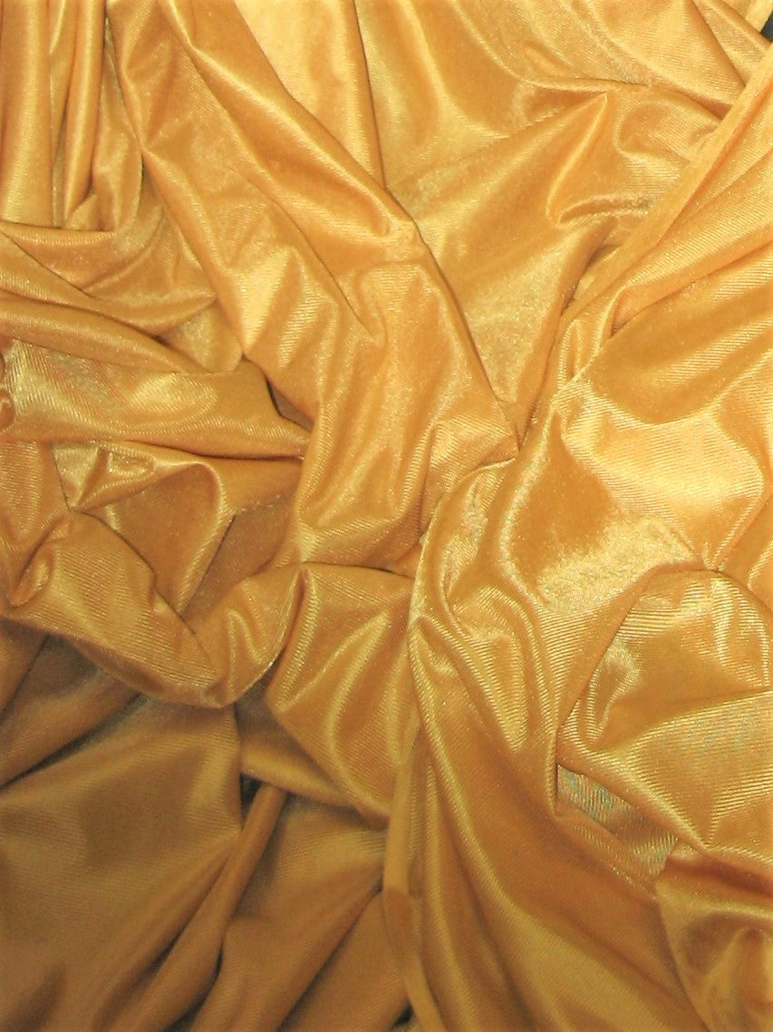1 Yard Gold Tricot Fabric Low Stretch Polyester For Hammocks Silks Décor 108/ 120 inch Wide