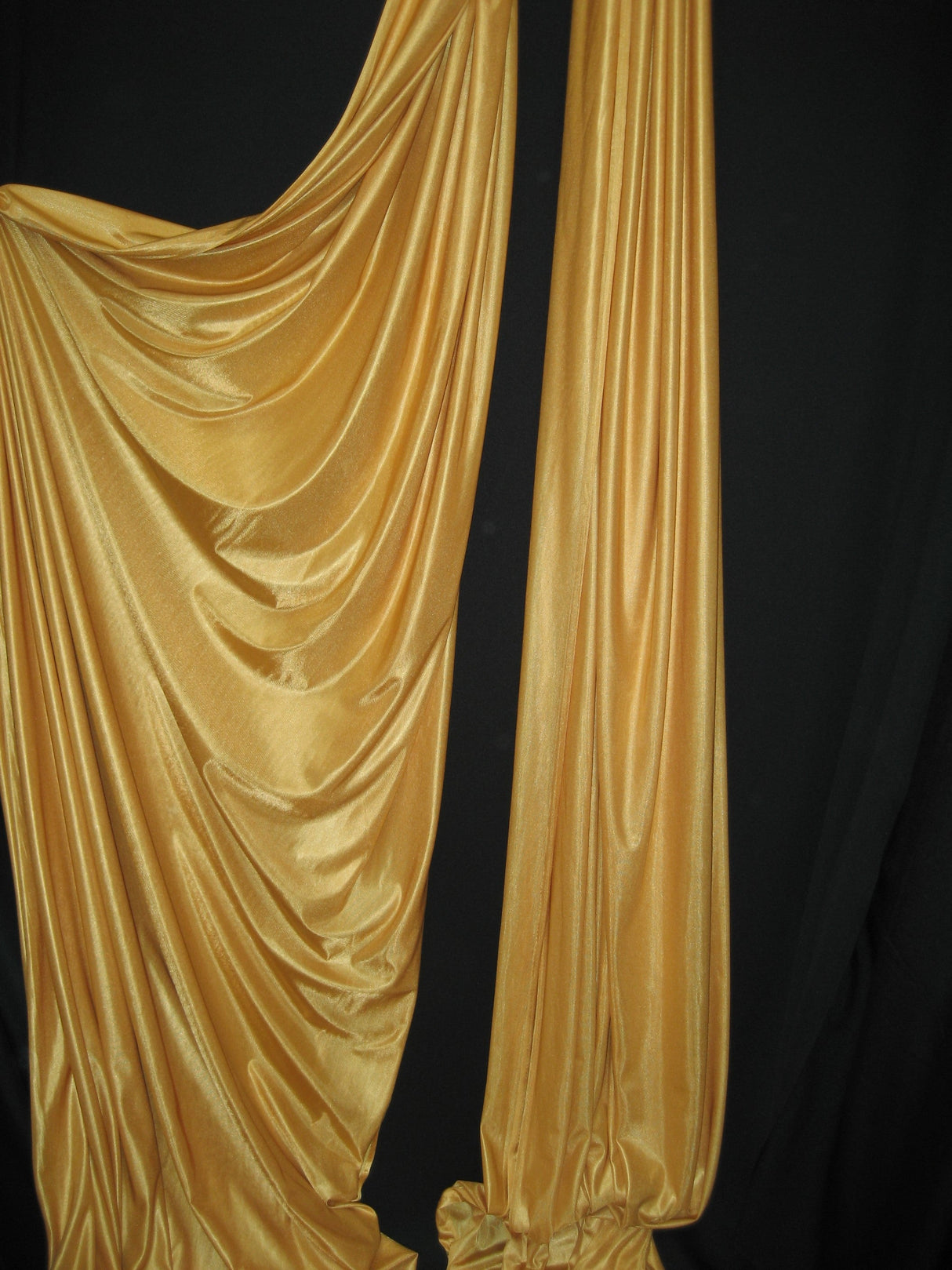 1 Yard Gold Tricot Fabric Low Stretch Polyester For Hammocks Silks Décor 108/ 120 inch Wide