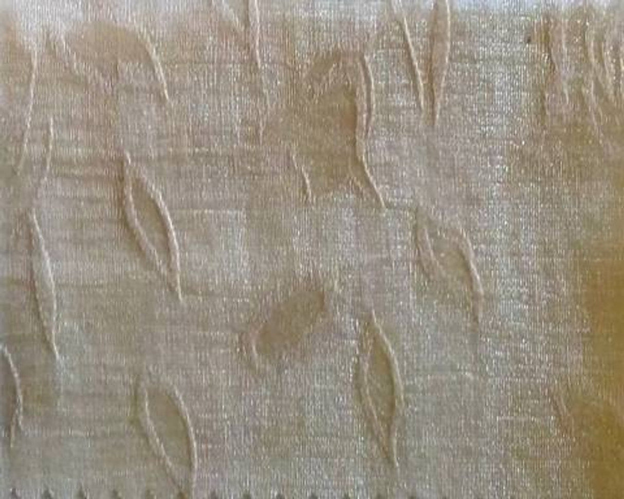 1 Yard Organza Jacquard Cream Fabric 57/58 Inches Wide