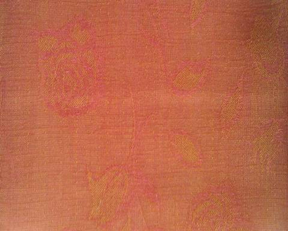 1 Yard Organza Jacquard Peach Fabric 57/58 Inches Wide