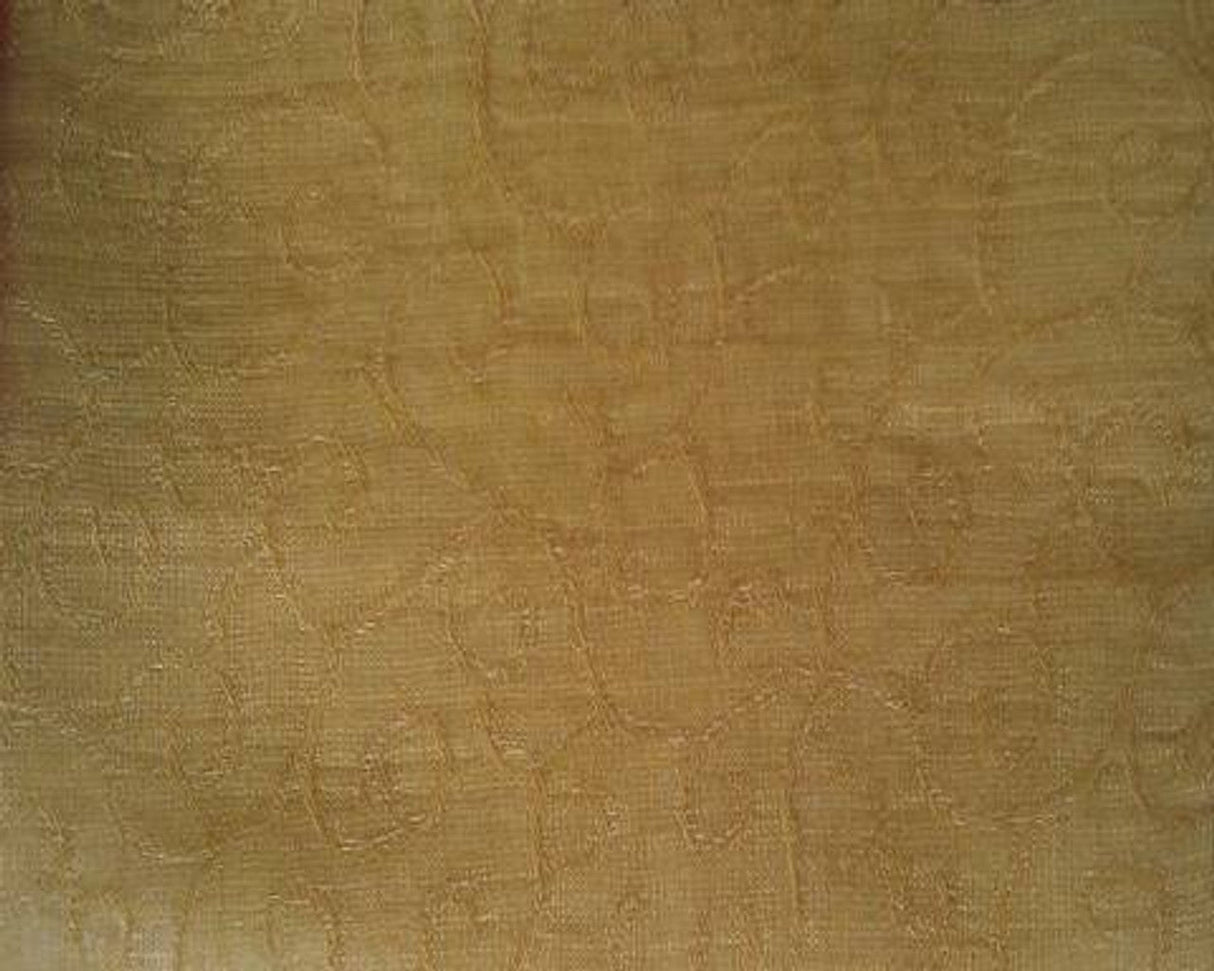 1 Yard Organza Jacquard Swirl Gold Fabric 57/58 Inches Wide