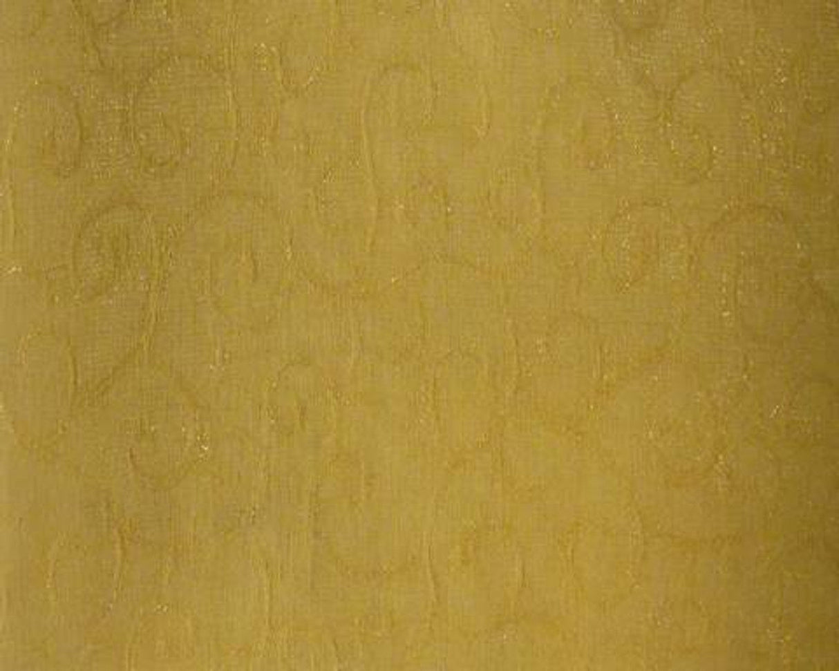 1 Yard Organza Jacquard Swirl Yellow Fabric 57/58 Inches Wide