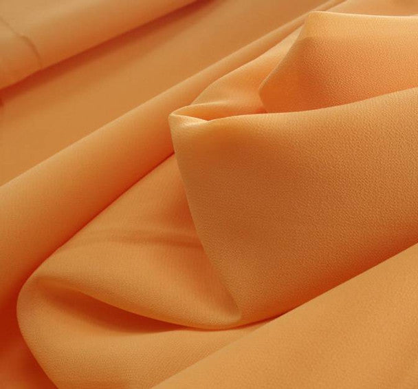1 Yard Yellow Pebble Georgette Fabric, Lightweight 100% Polyester Apparel Fabric, 58/60" Wide