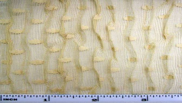 1 Yard Pleated Raschel Lace Fabric Beige, 54/55" Wide for Apparel, Crafts & Décor