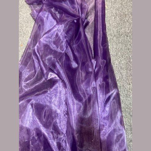 Crinkle Barbie Organza Fabric Two Tone Sheer Polyester Yardage