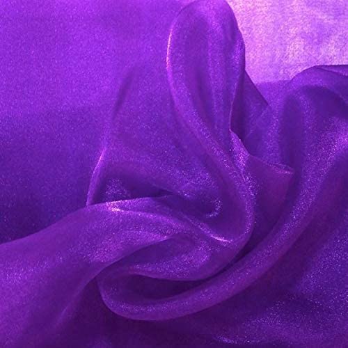 1 Yard Fabric Collections Inc. Sparkle Crystal Sheer Organza, 60? Wide 100% Polyester Shiny Fabric