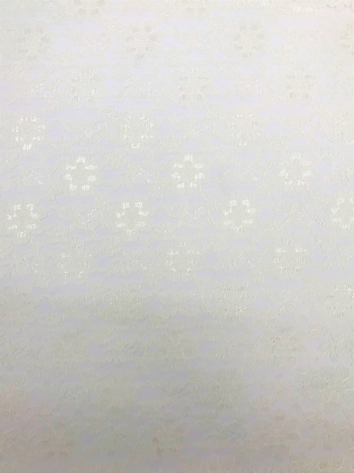 Ivory Rachelle Lace Polyester Fabric - Sheer Floral Lace, Ivory, 58/60" Wide