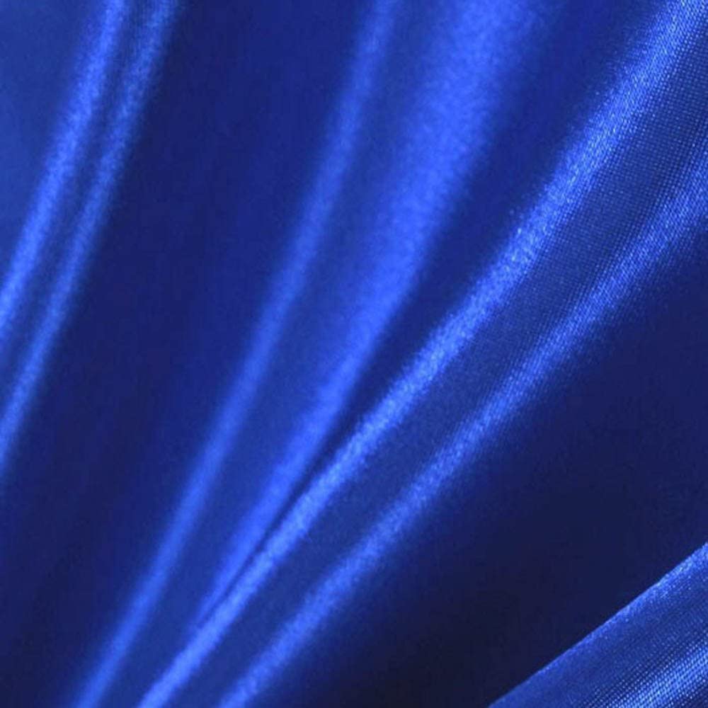 1 Yard Royal Blue Stretch Charmeuse Fabric 60" Wide, 95% Polyester 5% Spandex for Weddings, Gowns, Costumes & Decor
