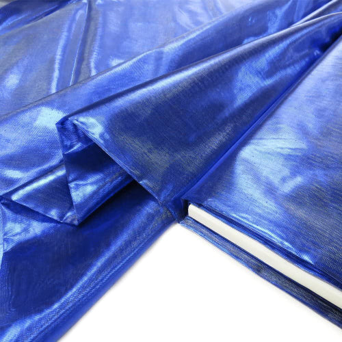 1 Yard Royal Blue Nylon Metallic Tissue Lame Fabric 60 Inches Wide Luxe
