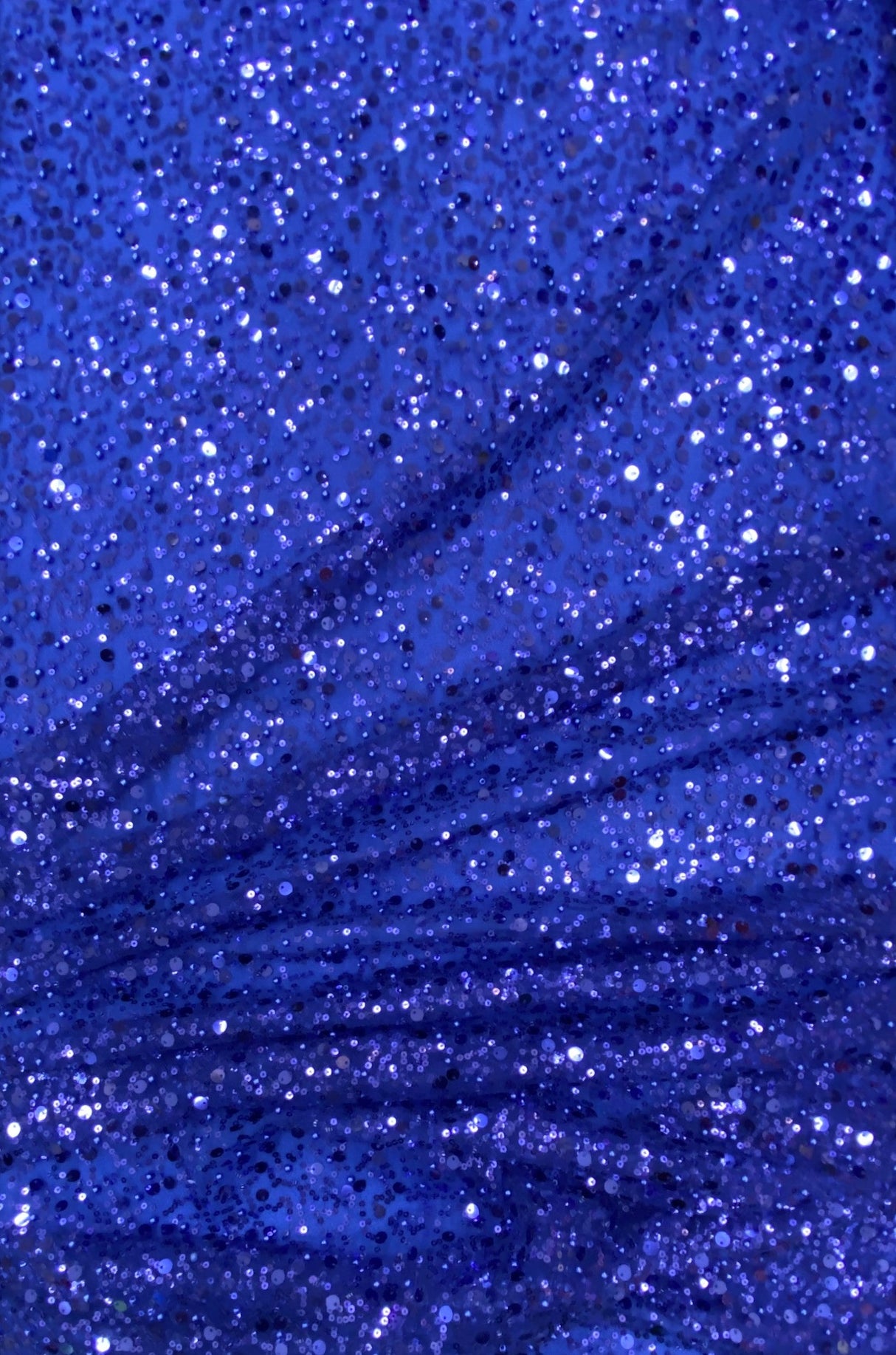 1 yard royal blue beaded mesh lace fabric with sequins for gowns dresses decor 54'' Width