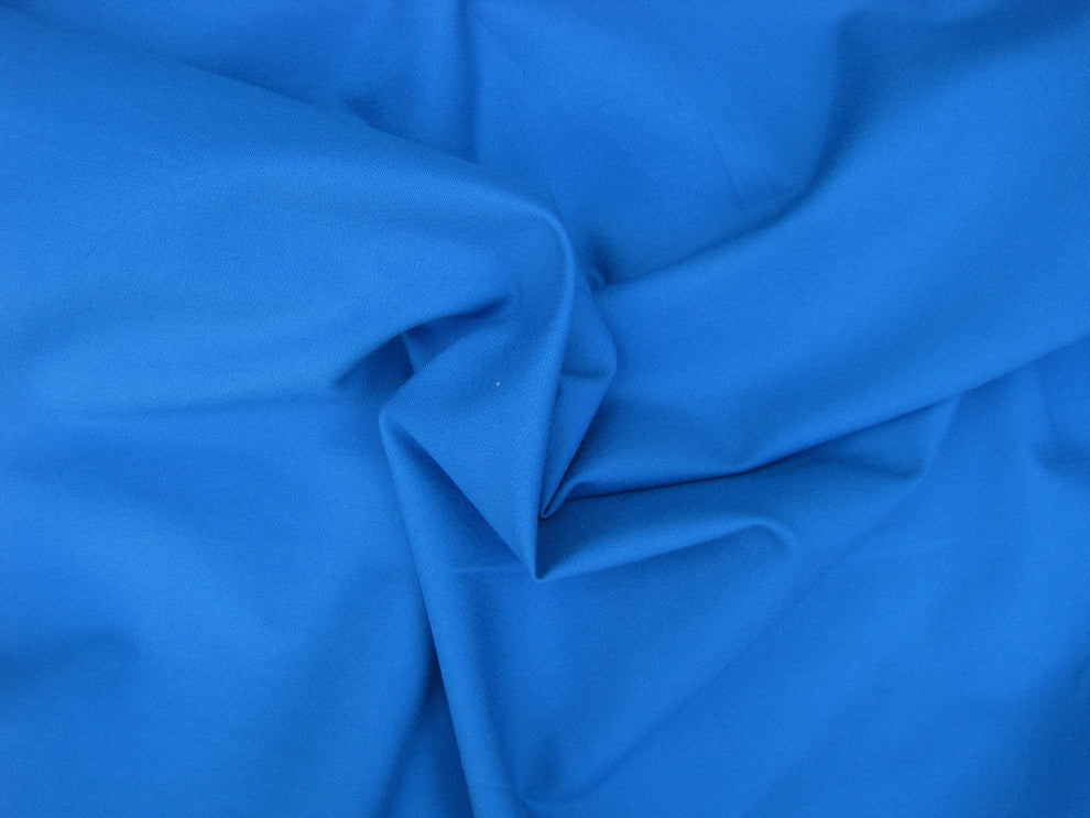 1 Yard Turquoise Cotton Twill Spandex Fabric Soft Stretchy Durable Material 44–45 inches wide.