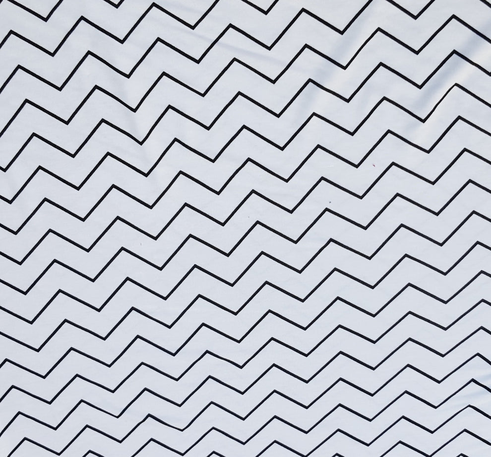 1 Yard Rayon Spandex Chevron Print Jersey Fabric Soft Stretch Knit Material For Clothing And Fashion Projects