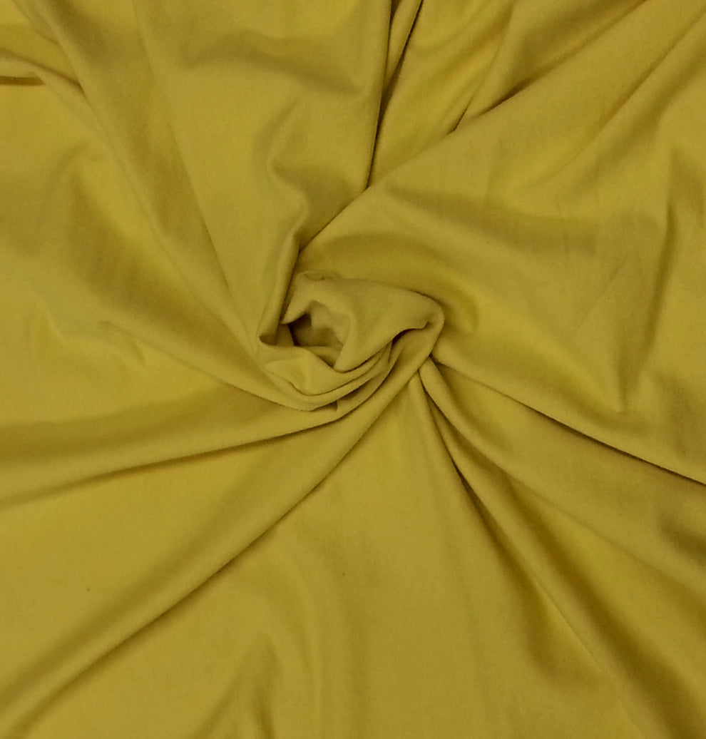 1 Yard Mustard Modal Cotton Spandex French Terry Fabric 4 Way Stretch Knit for Athleisure Wear 58–60″ width