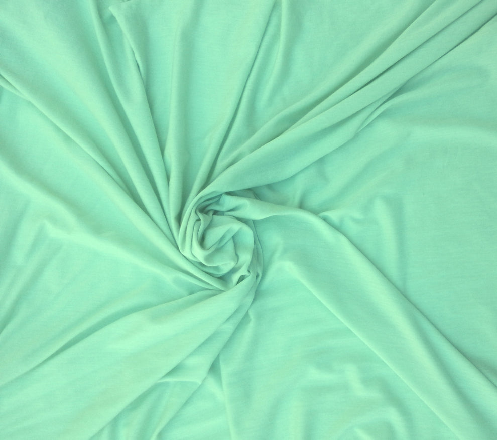 1 Yard Spearmint Tencel Spandex Jersey Fabric Soft Stretchy Sustainable Material