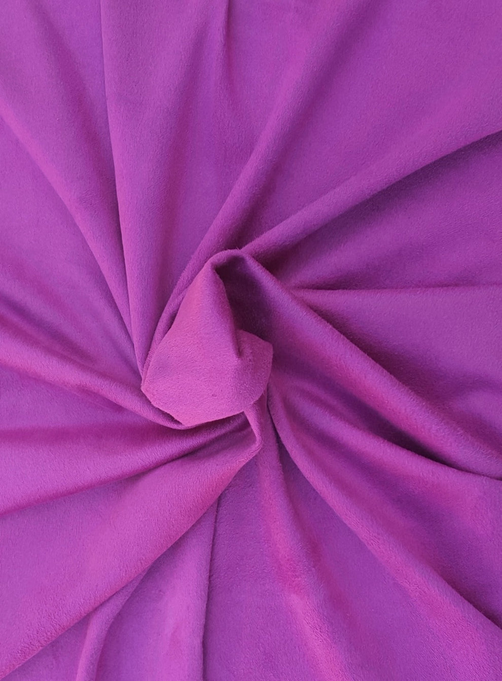 1 Yard Magenta Micro Faux Suede Spandex Fabric Soft Stretchy Velvet Like Texture