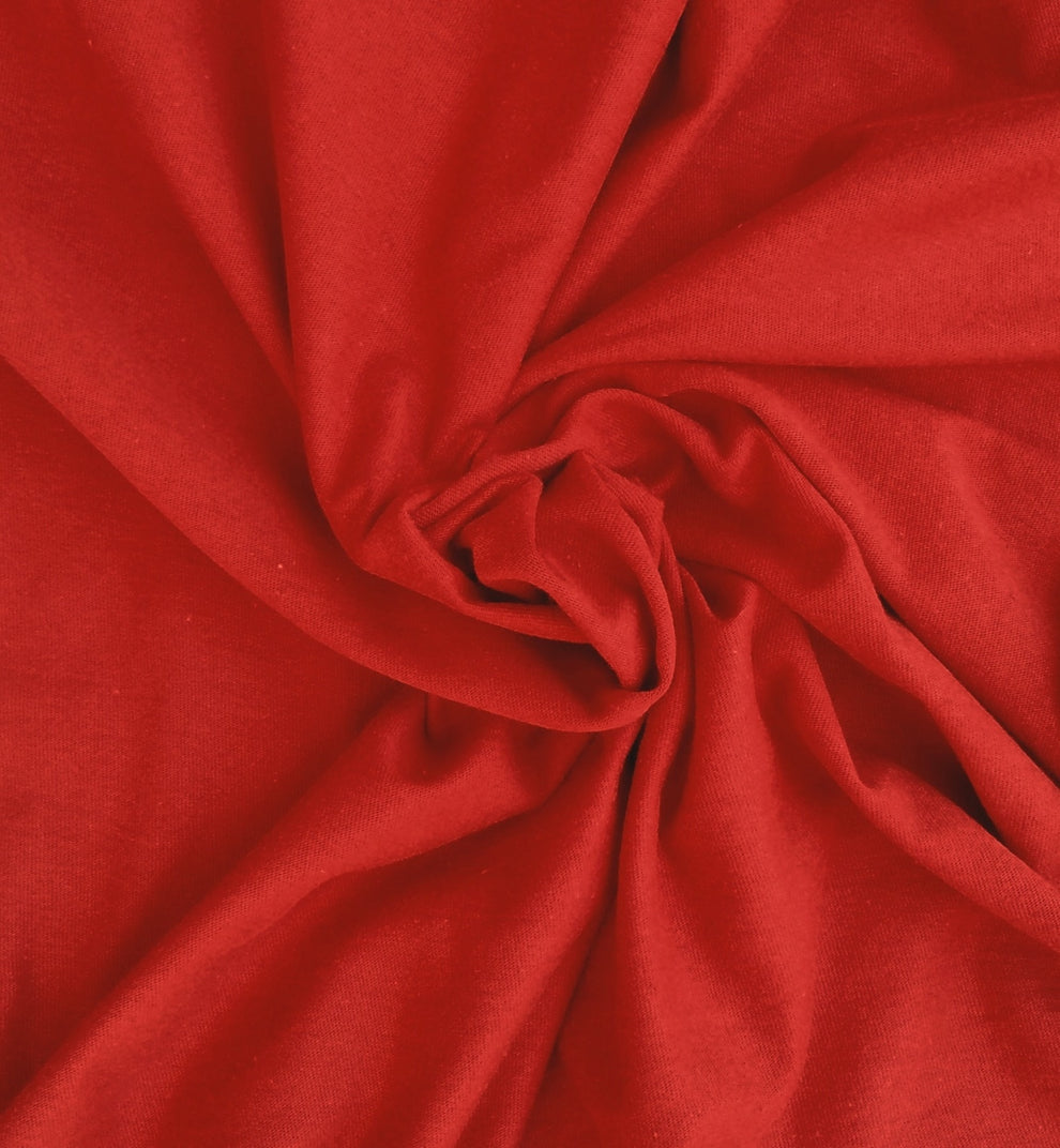 1 Yard Hot Pepper Rayon Spandex Jersey Fabric, Soft Stretch Knit for Dresses, Tops & Activewear
