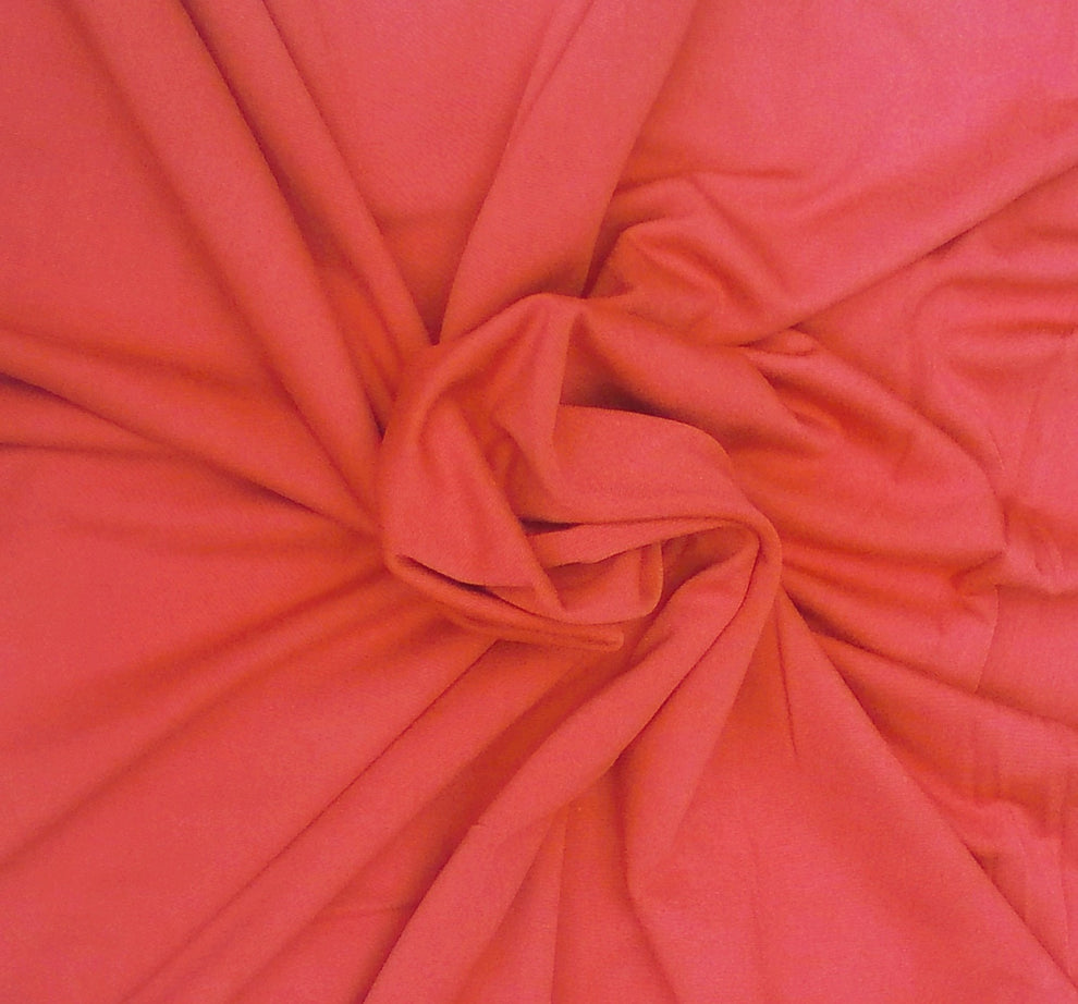 1 Yard Salmon Modal Rayon Spandex Jersey Fabric Soft Stretch Knit for Apparel & Activewear