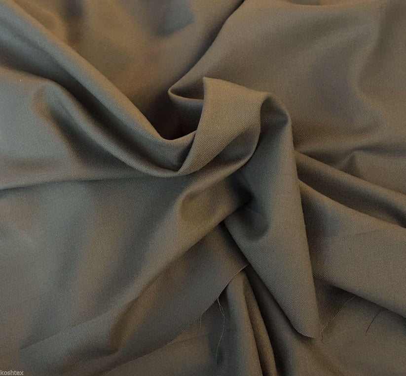 1 Yard Olive Wool Suiting Fabric Classic and Refined