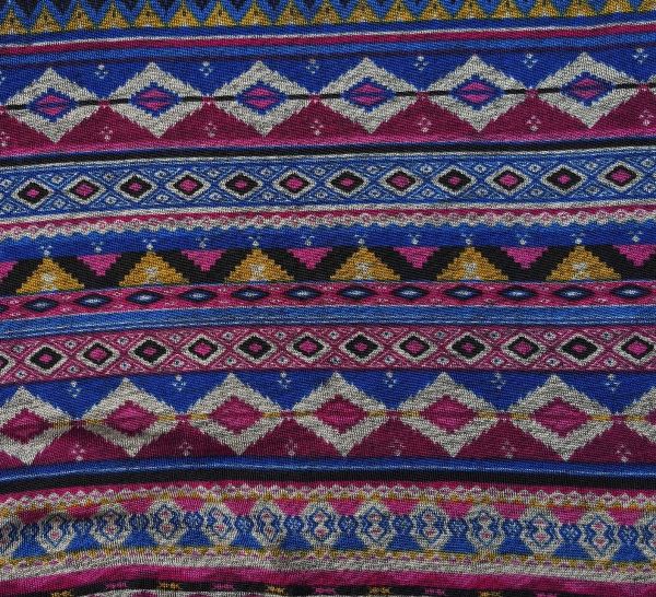 1 Yard Novelty Tribal Print 2 Polyester Spandex Fabric Colorful Stretch Knit for Apparel & Crafts