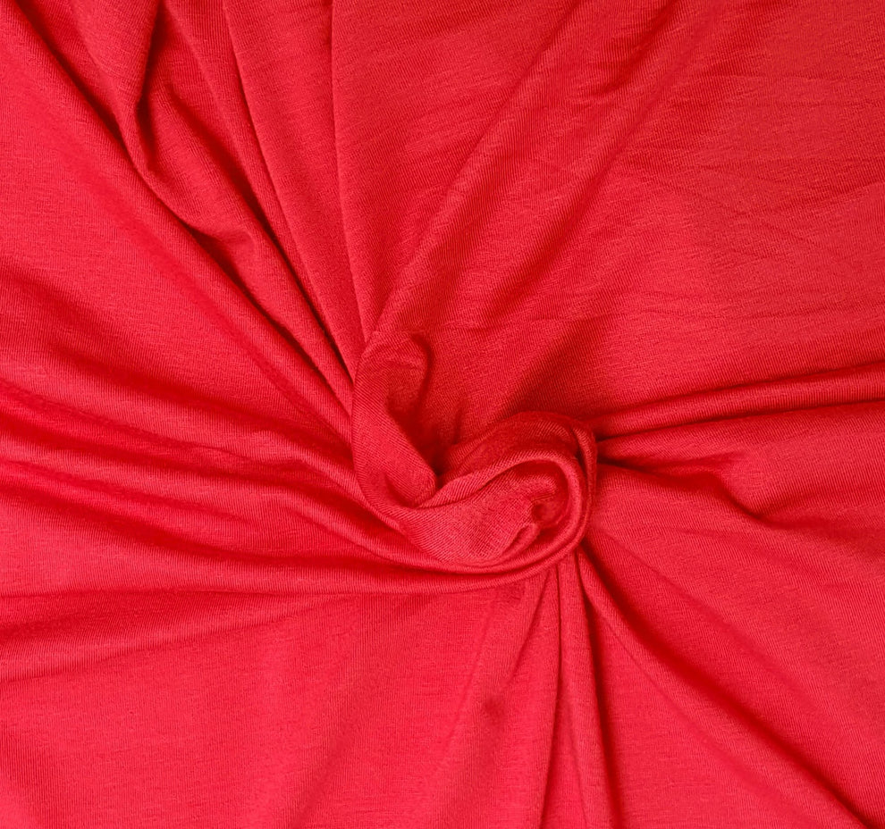 Pea Poppy Modal Lycra Jersey Fabric 1 Yard Soft Stretch Knit Ideal for Garments and Crafts