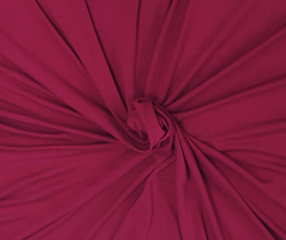 1 Yard Magenta Rayon Spandex Jersey Fabric Soft Stretch Knit for Dresses, Tops, & Activewear