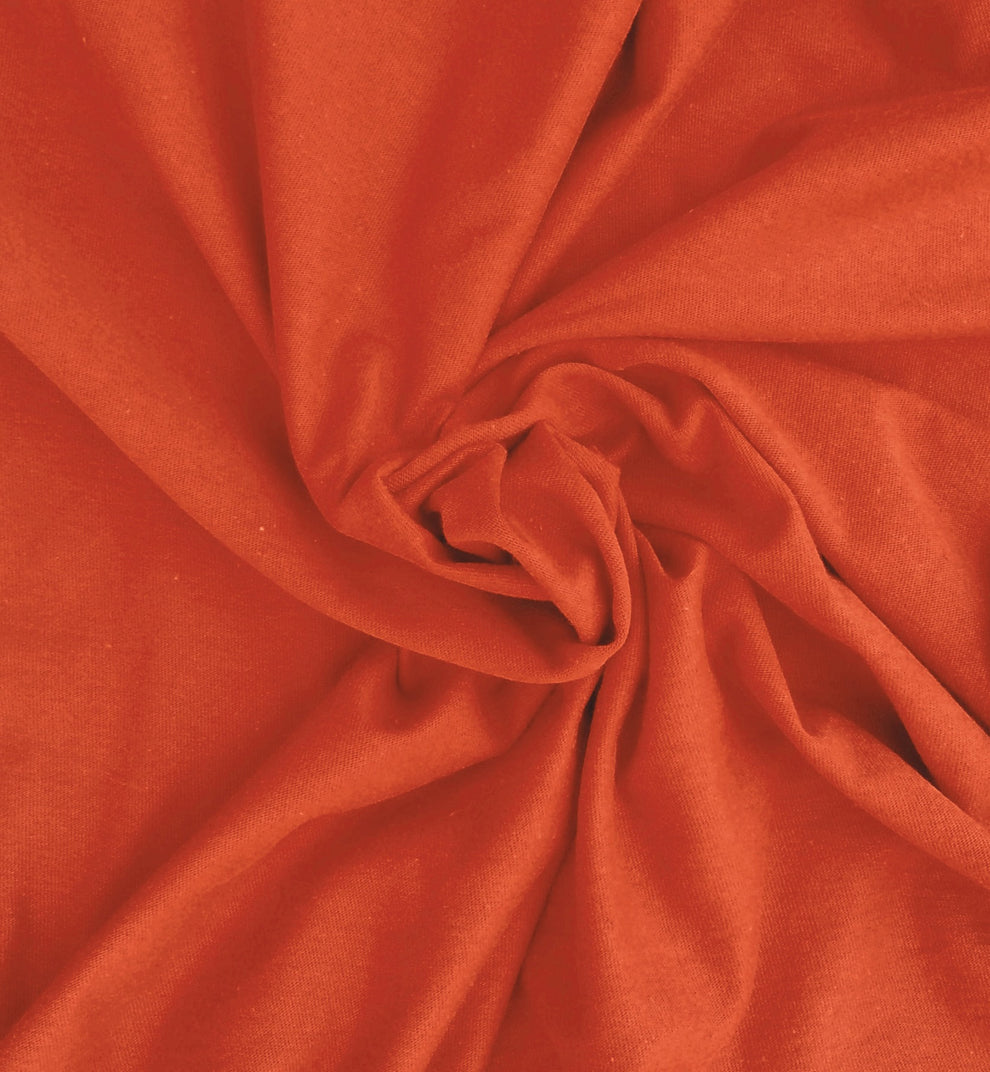 1 Yard Soft Stretch Knit Fabric, Persimmon Rayon Spandex Jersey for Casualwear, Dresses & Tops