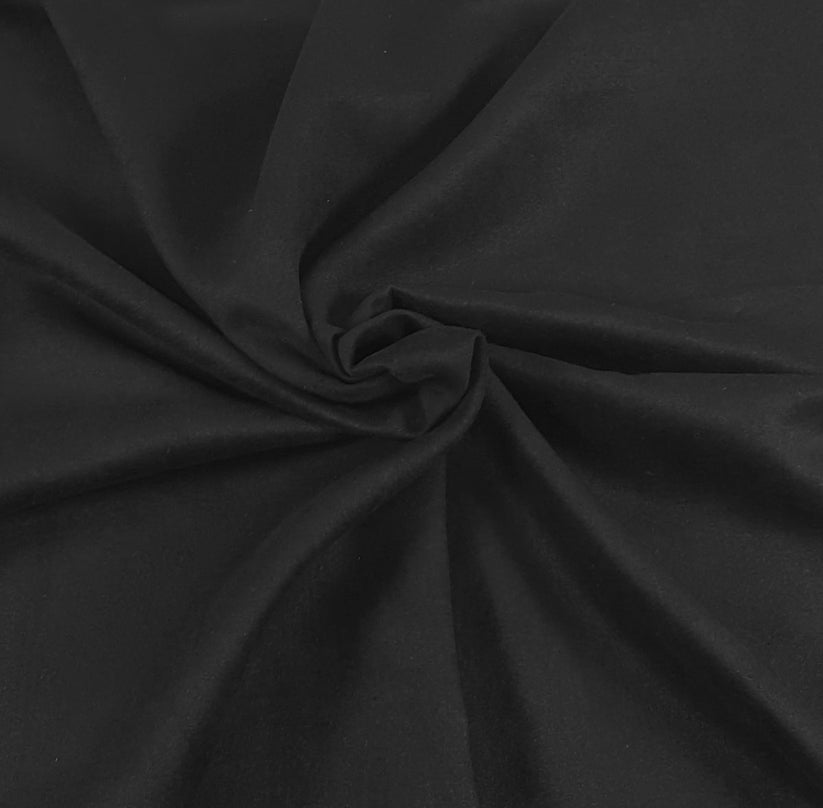 1 Yard Black Double Sided Micro Vegan Suede Fabric For Jackets Upholstery Crafts 60 Inch Wide