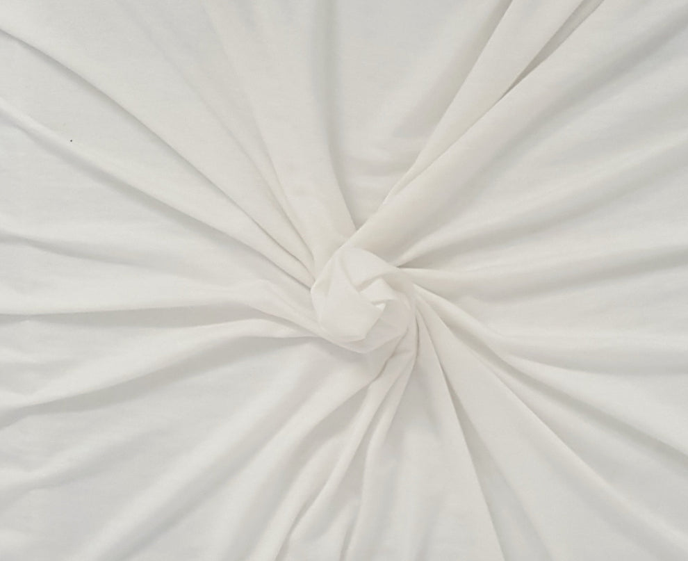 1 Yard Ivory Micro Tencel Jersey Fabric Ultra Soft Lightweight Eco Friendly Knit for Apparel