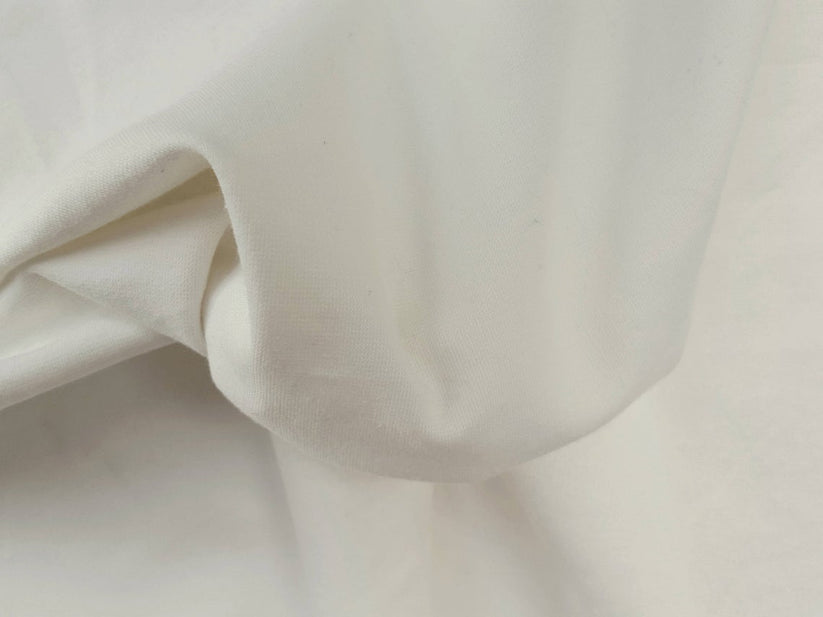 1 Yard Off White Ponte De Roma Knit Modal Spandex Fabric Thick Double Knit Material